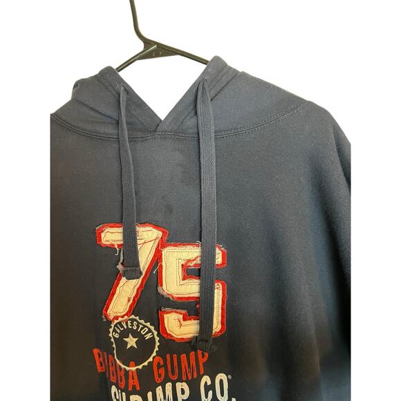 Bubba Gump Mens Hoodie Sweatshirt Pullover Grunge Blue Thrashed Grunge 2XL - Picture 5 of 8